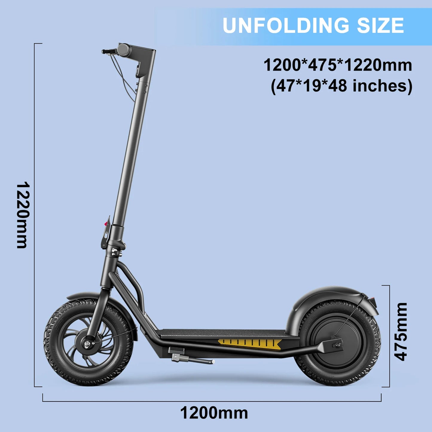 EU new 12 inch road tyre adult city electric scooter Max speed 40KM/H 800W dual motors 36V-15AH large battery Foldable storage