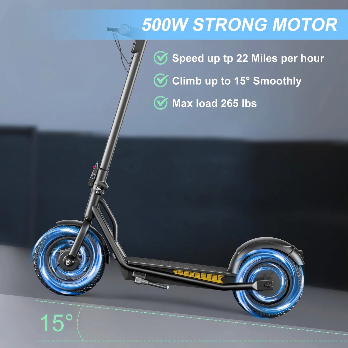 EU new 12 inch road tyre adult city electric scooter Max speed 40KM/H 800W dual motors 36V-15AH large battery Foldable storage