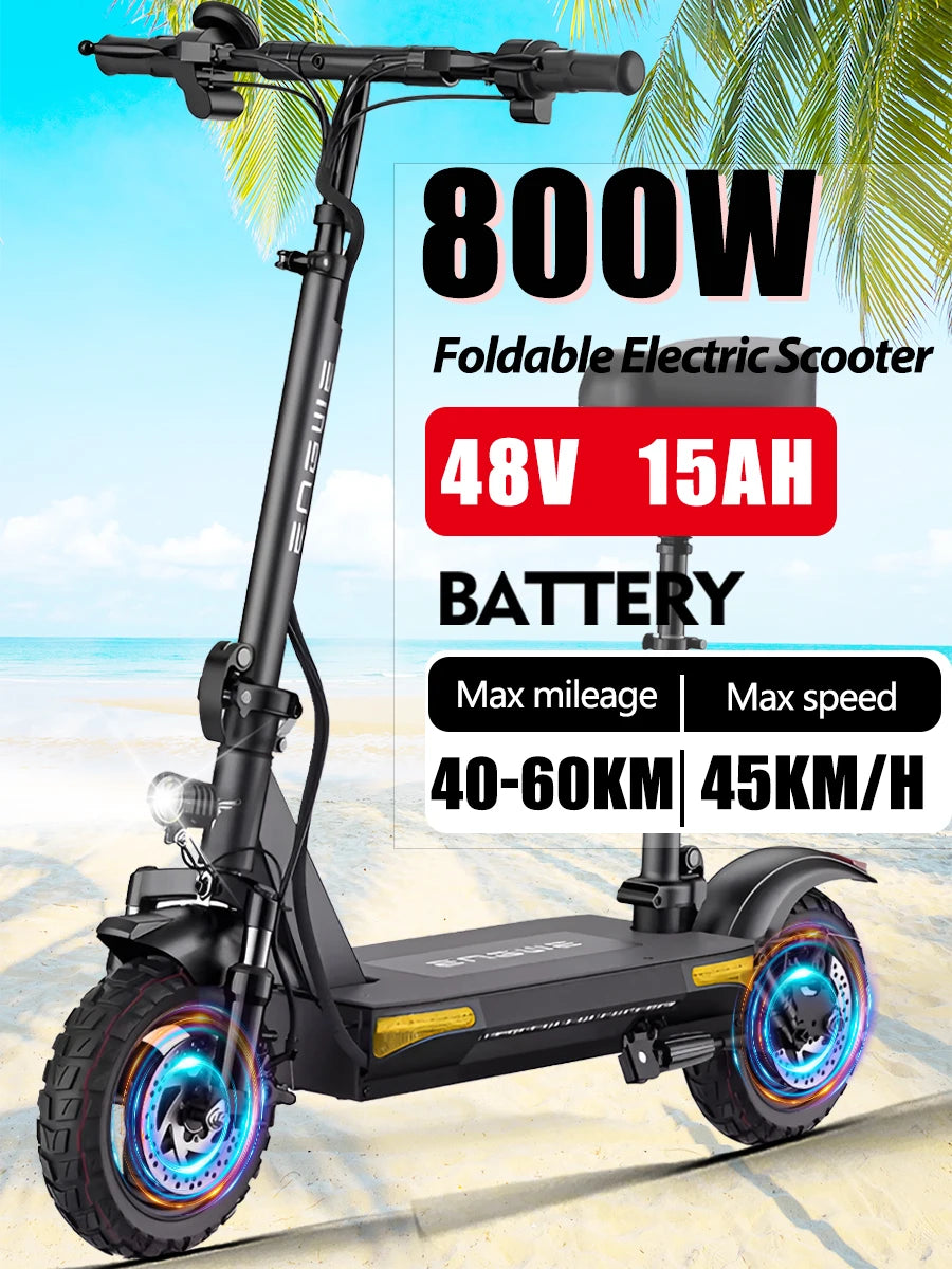 ENGWE S6 800w 48v 15.6ah EU New Electric Scooter Max Speed 45-50km/h Range 60km Removable Seat Hydraulic Brake Foldable escooter