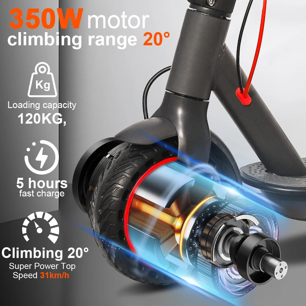 JUICEASE 16KM Electric Scooter Adults 350W 7.5AH Escooter 8.5inch Tire Free Shippng 31KM/H IP65 Waterproof Electric Kick Scooter