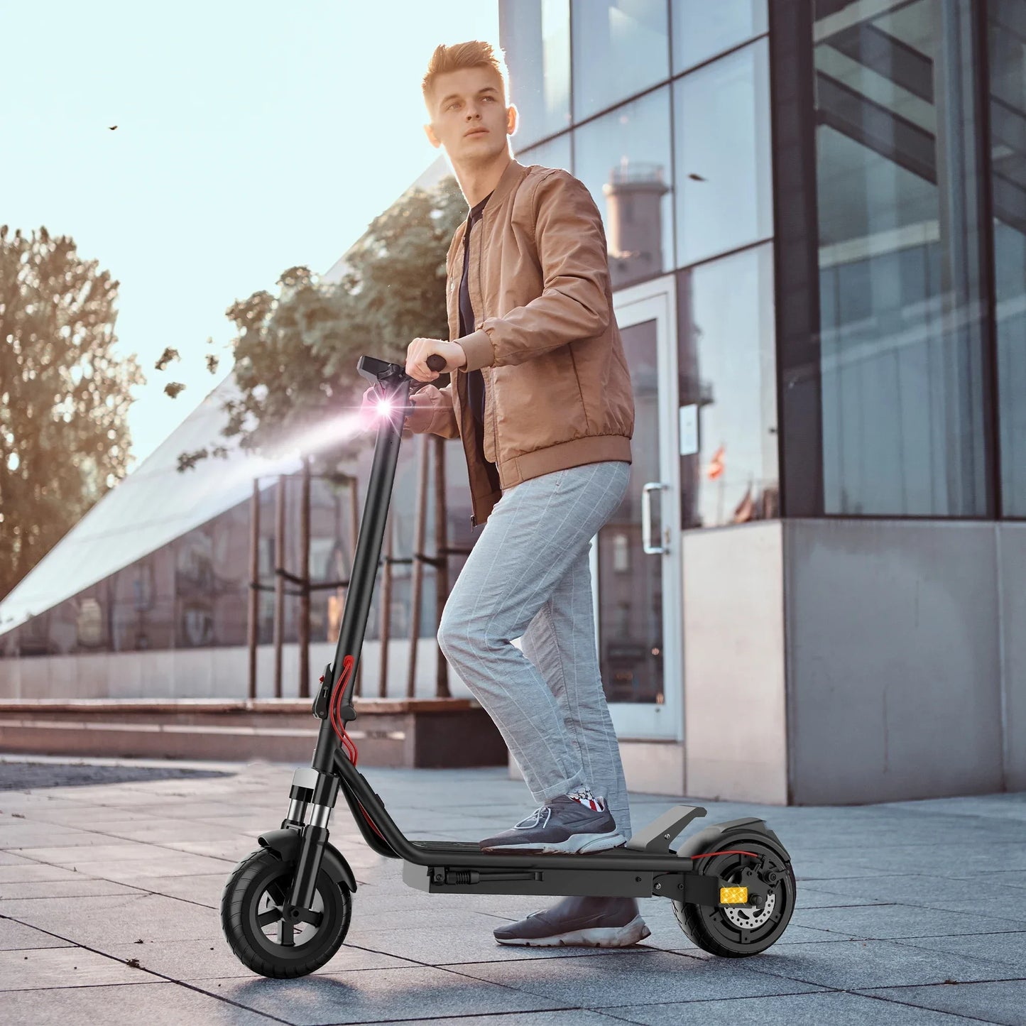 New style 1000W 48V Electric Scooter Connectable Mobile Software Bluetooth App Escooter 9.5 Inch Solid Tyres Max Speed 40km/h