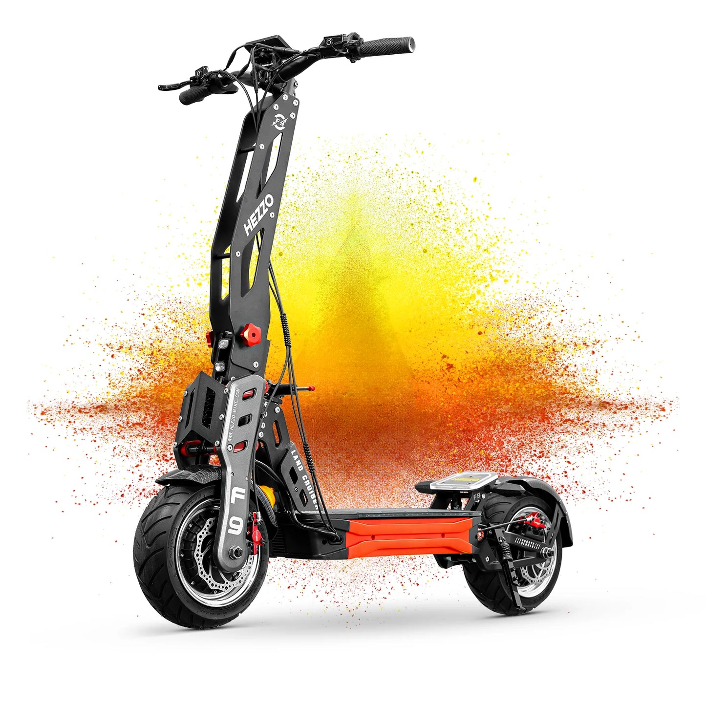 HEZZO F9 60v 8000w Dual Motors Electric off-road Scooter 40LG Lithium NFC 12"Fat Tire Racing Escooter 56Mph EU Us Warehouse