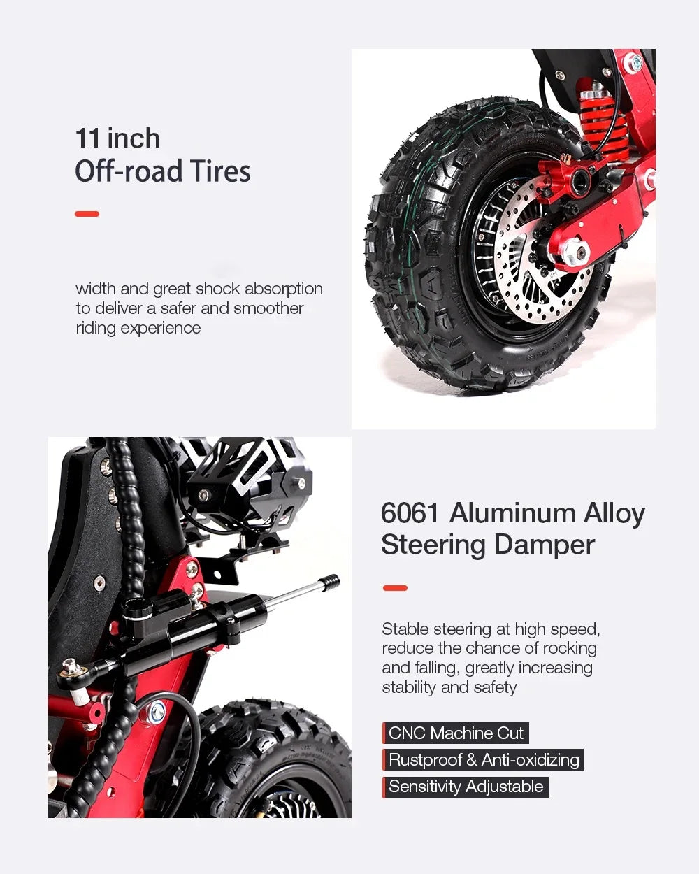 RS7 3800W 52V 38AH Dual Motor Euro electric scooter Maximum Speed 70-80km/h 11" Off-Road / On-Road Tyres LCD Display Escooter