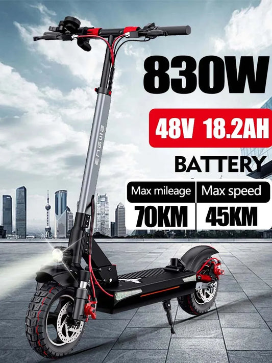 Y600 2024 EU New 830W Adult Electric Scooter 48v 18.2ah Max Speed 45km/h Hydraulic Brake Removable Seat Foldable Escooter