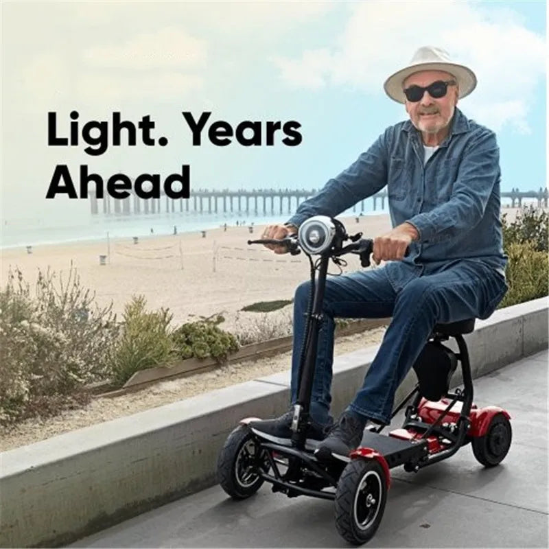 Electric Scooter For Disabled Four Wheel Electric Scooters Dual Motor 250W Mobility Scooter Foldable For Elderly