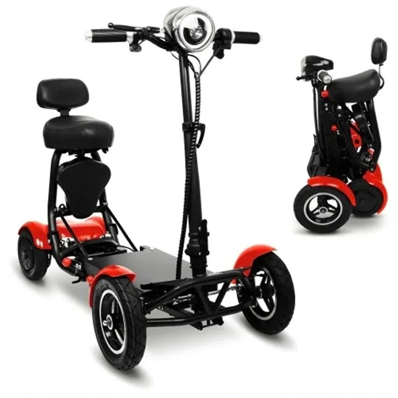 Electric Scooter For Disabled Four Wheel Electric Scooters Dual Motor 250W Mobility Scooter Foldable For Elderly